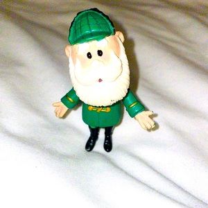 Vintage Rare Skinny Santa  Green Clothing Rudolph Reindeer Island of Misfit 3" H